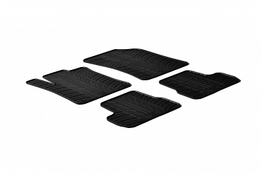 Custom Fit Rubber Floor Mats Compatible With Citroen C3 01.2010-01.2017 5 Pcs Set, With Raised Edge, Award Winning Design, Black Colour, Precision-Fit Rubber Car Mats