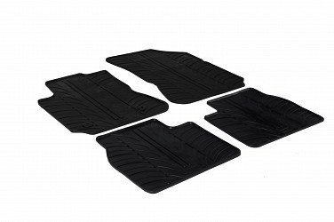 Custom Fit Rubber Floor Mats Compatible With Citroen C4 Cactus 09.2014-08.2020 4 Pcs Set, With Raised Edge, Award Winning Design, Black Colour, Precision-Fit Rubber Car Mats