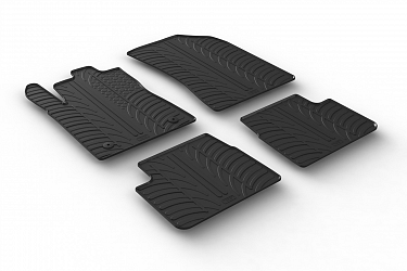 Custom Fit Rubber Floor Mats Compatible With Citroen C3 01.2017-04.2024 5 Pcs Set, With Raised Edge, Award Winning Design, Black Colour, Precision-Fit Rubber Car Mats