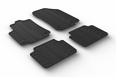 Custom Fit Rubber Floor Mats Compatible With Citroen C3 Aircross 11.2017-05.2024 4 Pcs Set, With Raised Edge, Award Winning Design, Black Colour, Precision-Fit Rubber Car Mats