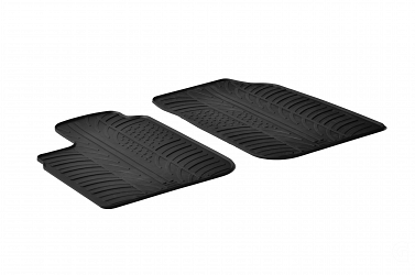 Custom Fit Rubber Floor Mats Compatible With Dacia Logan Cargo 01.2007-05.2013 4 Pcs Set, With Raised Edge, Award Winning Design, Black Colour, Precision-Fit Rubber Car Mats