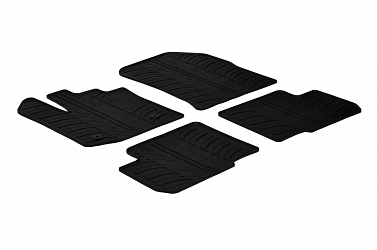 Custom Fit Rubber Floor Mats Compatible With Dacia Lodgy & Lodgy Stepway 05.2012-03.2017 2 Pcs Set, With Raised Edge, Award Winning Design, Black Colour, Precision-Fit Rubber Car Mats