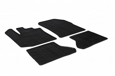 Custom Fit Rubber Floor Mats Compatible With Dacia Dokker, Dokker Stepway & Dokker Express 12.2012-11.2020 4 Pcs Set, With Raised Edge, Award Winning Design, Black Colour, Precision-Fit Rubber Car Mats