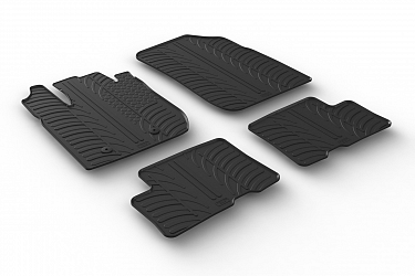 Custom Fit Rubber Floor Mats Compatible With Dacia Duster 01.2018-07.2024 2 Pcs Set, With Raised Edge, Award Winning Design, Black Colour, Precision-Fit Rubber Car Mats