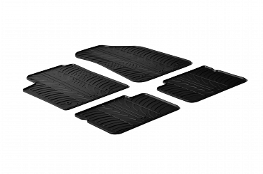 Custom Fit Rubber Floor Mats Compatible With Fiat Bravo 04.2007-08.2014 4 Pcs Set, With Raised Edge, Award Winning Design, Black Colour, Precision-Fit Rubber Car Mats
