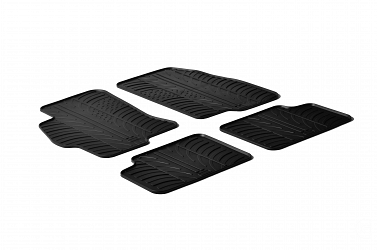 Custom Fit Rubber Floor Mats Compatible With Fiat Linea 07.2007-01.2011 4 Pcs Set, With Raised Edge, Award Winning Design, Black Colour, Precision-Fit Rubber Car Mats