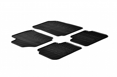 Custom Fit Rubber Floor Mats Compatible With Fiat Croma 06.2005-01.2011 4 Pcs Set, With Raised Edge, Award Winning Design, Black Colour, Precision-Fit Rubber Car Mats