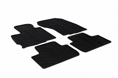 Custom Fit Rubber Floor Mats Compatible With Mitsubishi ASX 06.2010-10.2021 4 Pcs Set, With Raised Edge, Award Winning Design, Black Colour, Precision-Fit Rubber Car Mats