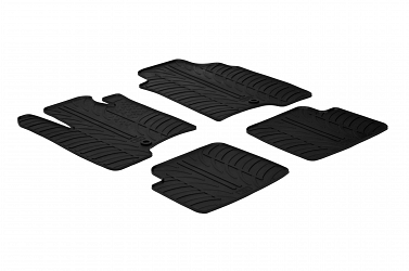 Custom Fit Rubber Floor Mats Compatible With Fiat Panda Classic & Panda 4x4 02.2012-03.2013 2 Pcs Set, With Raised Edge, Award Winning Design, Black Colour, Precision-Fit Rubber Car Mats