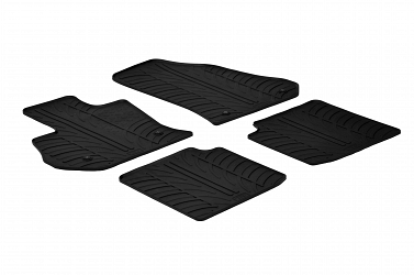 Custom Fit Rubber Floor Mats Compatible With Fiat 500L 10.2012-07.2017 4 Pcs Set, With Raised Edge, Award Winning Design, Black Colour, Precision-Fit Rubber Car Mats