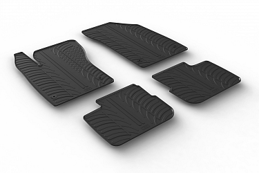 Custom Fit Rubber Floor Mats Compatible With Fiat Tipo Limousine (Limousine) 03.2016-11.2020 4 Pcs Set, With Raised Edge, Award Winning Design, Black Colour, Precision-Fit Rubber Car Mats