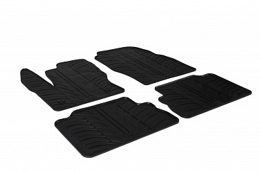 Custom Fit Rubber Floor Mats Compatible With Ford Kuga 03.2013-01.2017 4 Pcs Set, With Raised Edge, Award Winning Design, Black Colour, Precision-Fit Rubber Car Mats