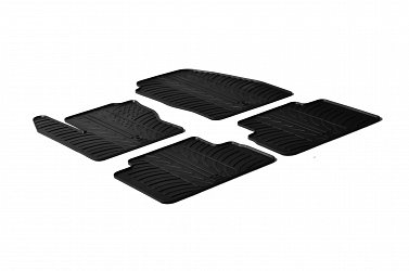 Custom Fit Rubber Floor Mats Compatible With Ford C-Max 11.2010-05.2015 4 Pcs Set, With Raised Edge, Award Winning Design, Black Colour, Precision-Fit Rubber Car Mats