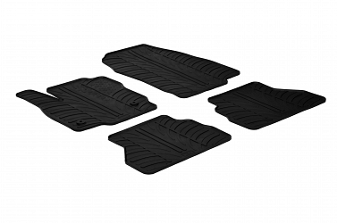 Custom Fit Rubber Floor Mats Compatible With Ford B-Max 10.2012-05.2015 4 Pcs Set, With Raised Edge, Award Winning Design, Black Colour, Precision-Fit Rubber Car Mats
