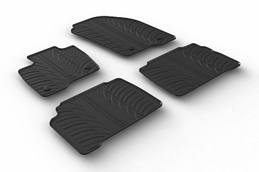 Custom Fit Rubber Floor Mats Compatible With Ford Galaxy 07.2015-04.2023 4 Pcs Set, With Raised Edge, Award Winning Design, Black Colour, Precision-Fit Rubber Car Mats