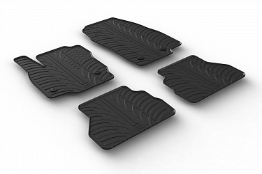 Custom Fit Rubber Floor Mats Compatible With Ford B-Max Facelift 05.2015-09.2017 4 Pcs Set, With Raised Edge, Award Winning Design, Black Colour, Precision-Fit Rubber Car Mats