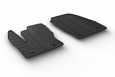 Custom Fit Rubber Floor Mats Compatible With Ford Transit Connect Cargo 06.2018-05.2024 4 Pcs Set, With Raised Edge, Award Winning Design, Black Colour, Precision-Fit Rubber Car Mats