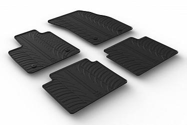 Custom Fit Rubber Floor Mats Compatible With Ford Focus, Focus Active, Focus ST, Hatchback 09.2018-> 4 Pcs Set, With Raised Edge, Award Winning Design, Black Colour, Precision-Fit Rubber Car Mats