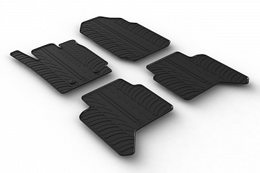 Custom Fit Rubber Floor Mats Compatible With Ford Ranger 12.2011-02.2023 4 Pcs Set, With Raised Edge, Award Winning Design, Black Colour, Precision-Fit Rubber Car Mats