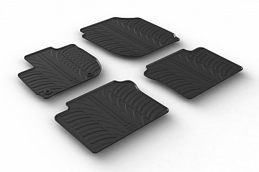 Custom Fit Rubber Floor Mats Compatible With Honda HR-V 09.2015-07.2021 5 Pcs Set, With Raised Edge, Award Winning Design, Black Colour, Precision-Fit Rubber Car Mats