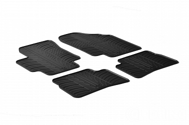 Custom Fit Rubber Floor Mats Compatible With Hyundai Accent 06.2006-10.2008 4 Pcs Set, With Raised Edge, Award Winning Design, Black Colour, Precision-Fit Rubber Car Mats