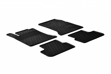 Custom Fit Rubber Floor Mats Compatible With Mercedes Benz CLA Limousine & CLA Shooting Brake C117 04.2013-01.2019 4 Pcs Set, With Raised Edge, Award Winning Design, Black Colour, Precision-Fit Rubber Car Mats