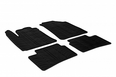 Custom Fit Rubber Floor Mats Compatible With Hyundai i10 11.2013-01.2020 4 Pcs Set, With Raised Edge, Award Winning Design, Black Colour, Precision-Fit Rubber Car Mats