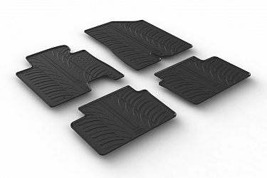 Custom Fit Rubber Floor Mats Compatible With Hyundai i30 & i30 Estate (Facelift) 06.2015-05.2017 4 Pcs Set, With Raised Edge, Award Winning Design, Black Colour, Precision-Fit Rubber Car Mats