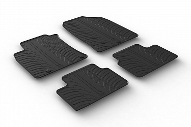 Custom Fit Rubber Floor Mats Compatible With Hyundai i30 & i30 Estate 01.2017-> 4 Pcs Set, With Raised Edge, Award Winning Design, Black Colour, Precision-Fit Rubber Car Mats