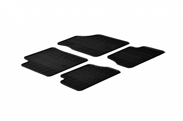 Custom Fit Rubber Floor Mats Compatible With Kia Picanto 04.2004-04.2011 4 Pcs Set, With Raised Edge, Award Winning Design, Black Colour, Precision-Fit Rubber Car Mats