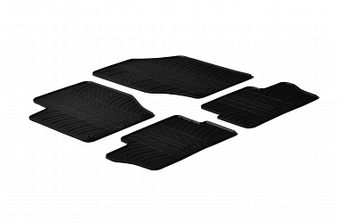 Custom Fit Rubber Floor Mats Compatible With Peugeot 308 SW (Estate) 05.2008-03.2014 4 Pcs Set, With Raised Edge, Award Winning Design, Black Colour, Precision-Fit Rubber Car Mats