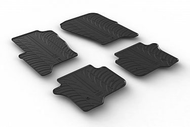 Custom Fit Rubber Floor Mats Compatible With Land Rover Discovery IV 09.2009-02.2017 4 Pcs Set, With Raised Edge, Award Winning Design, Black Colour, Precision-Fit Rubber Car Mats