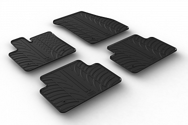 Custom Fit Rubber Floor Mats Compatible With Land Rover Range Rover Evoque 03.2019-10.2021 4 Pcs Set, With Raised Edge, Award Winning Design, Black Colour, Precision-Fit Rubber Car Mats