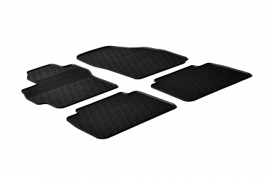 Custom Fit Rubber Floor Mats Compatible With Mazda 5 06.2005-09.2010 4 Pcs Set, With Raised Edge, Award Winning Design, Black Colour, Precision-Fit Rubber Car Mats