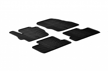 Custom Fit Rubber Floor Mats Compatible With Mazda 3 05.2009-09.2013 4 Pcs Set, With Raised Edge, Award Winning Design, Black Colour, Precision-Fit Rubber Car Mats