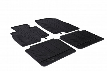 Custom Fit Rubber Floor Mats Compatible With Mazda 6 Limousine & Estate 02.2013-> 4 Pcs Set, With Raised Edge, Award Winning Design, Black Colour, Precision-Fit Rubber Car Mats