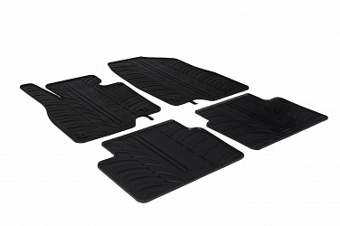 Custom Fit Rubber Floor Mats Compatible With Mazda 3 10.2013-03.2019 4 Pcs Set, With Raised Edge, Award Winning Design, Black Colour, Precision-Fit Rubber Car Mats
