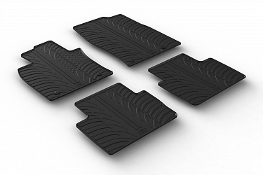 Custom Fit Rubber Floor Mats Compatible With Mazda CX-30 09.2019-> 4 Pcs Set, With Raised Edge, Award Winning Design, Black Colour, Precision-Fit Rubber Car Mats