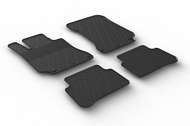 Custom Fit Rubber Floor Mats Compatible With Mercedes Benz E Class Limousine & T Modell (Estate) W212/S212 (Facelift) 04.2013-08.2016 4 Pcs Set, With Raised Edge, Award Winning Design, Black Colour, Precision-Fit Rubber Car Mats