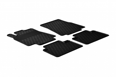 Custom Fit Rubber Floor Mats Compatible With Mercedes Benz A W169 09.2004-08.2012 4 Pcs Set, With Raised Edge, Award Winning Design, Black Colour, Precision-Fit Rubber Car Mats