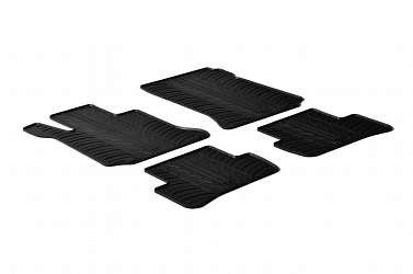 Custom Fit Rubber Floor Mats Compatible With Mercedes Benz C Class Limousine & T Modell (Estate) W204/S204/C204 10.2007-07.2014 4 Pcs Set, With Raised Edge, Award Winning Design, Black Colour, Precision-Fit Rubber Car Mats