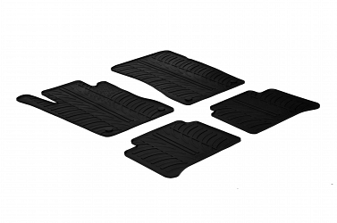 Custom Fit Rubber Floor Mats Compatible With Mercedes Benz E Class Limousine & T Modell (Estate) W211/S211 02.2002-08.2009 4 Pcs Set, With Raised Edge, Award Winning Design, Black Colour, Precision-Fit Rubber Car Mats