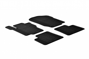 Custom Fit Rubber Floor Mats Compatible With Mercedes Benz M Class ML W164 07.2005-10.2011 4 Pcs Set, With Raised Edge, Award Winning Design, Black Colour, Precision-Fit Rubber Car Mats