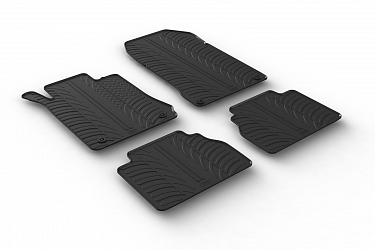 Custom Fit Rubber Floor Mats Compatible With Mercedes Benz E Class W210/S210 05.1995-02.2002 4 Pcs Set, With Raised Edge, Award Winning Design, Black Colour, Precision-Fit Rubber Car Mats