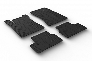 Custom Fit Rubber Floor Mats Compatible With Mercedes Benz A Class Limousine V177 05.2018-> 4 Pcs Set, With Raised Edge, Award Winning Design, Black Colour, Precision-Fit Rubber Car Mats