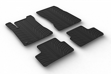 Custom Fit Rubber Floor Mats Compatible With Mercedes Benz CLA Coupe C118 & Shooting Brake (Estate) X118  02.2019-> 4 Pcs Set, With Raised Edge, Award Winning Design, Black Colour, Precision-Fit Rubber Car Mats