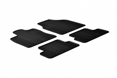 Custom Fit Rubber Floor Mats Compatible With Nissan Qashqai 02.2007-10.2014 4 Pcs Set, With Raised Edge, Award Winning Design, Black Colour, Precision-Fit Rubber Car Mats