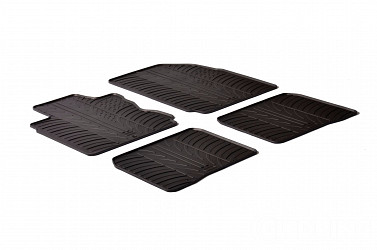 Custom Fit Rubber Floor Mats Compatible With Nissan Note 01.2006-08.2013 4 Pcs Set, With Raised Edge, Award Winning Design, Black Colour, Precision-Fit Rubber Car Mats