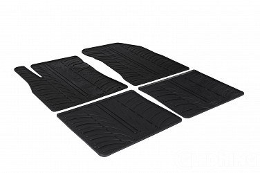 Custom Fit Rubber Floor Mats Compatible With Nissan Note 09.2013-12.2016 4 Pcs Set, With Raised Edge, Award Winning Design, Black Colour, Precision-Fit Rubber Car Mats