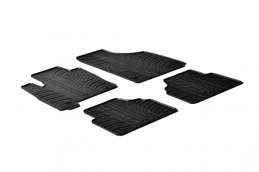 Custom Fit Rubber Floor Mats Compatible With Opel Meriva 02.2003-05.2010 4 Pcs Set, With Raised Edge, Award Winning Design, Black Colour, Precision-Fit Rubber Car Mats
